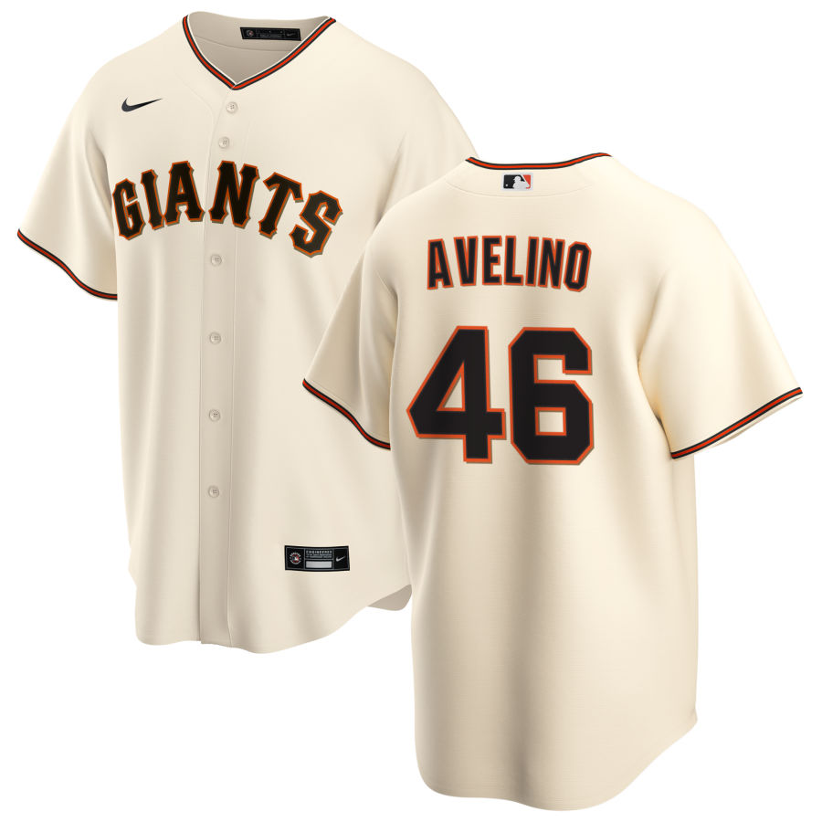 Nike Men #46 Abiatal Avelino San Francisco Giants Baseball Jerseys Sale-Cream